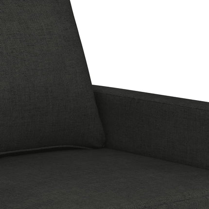 3-Seater Sofa Black 70.9" Fabric