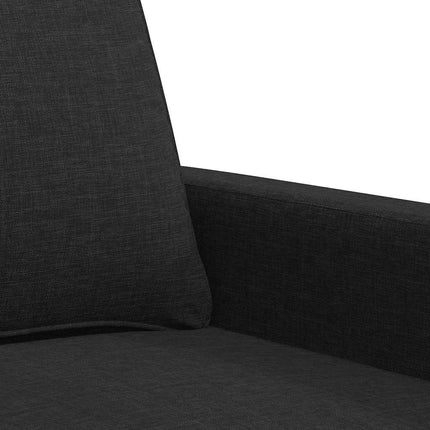 3-Seater Sofa Black 70.9" Fabric