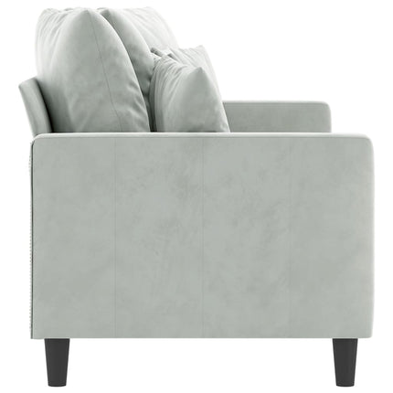 2-Seater Sofa Light Gray 55.1" Velvet