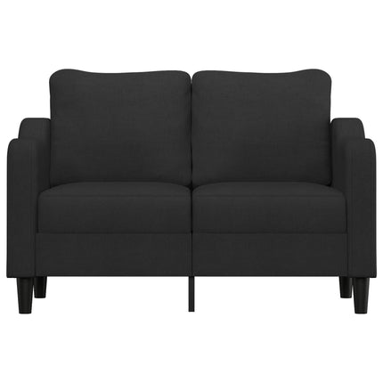 2-Seater Sofa Black 47.2" Fabric