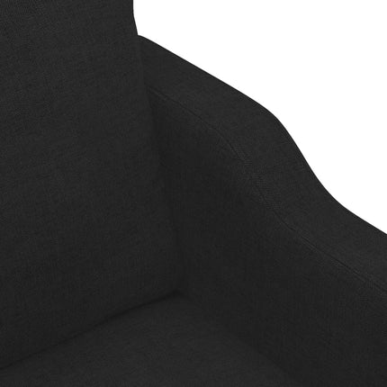 2-Seater Sofa Black 47.2" Fabric