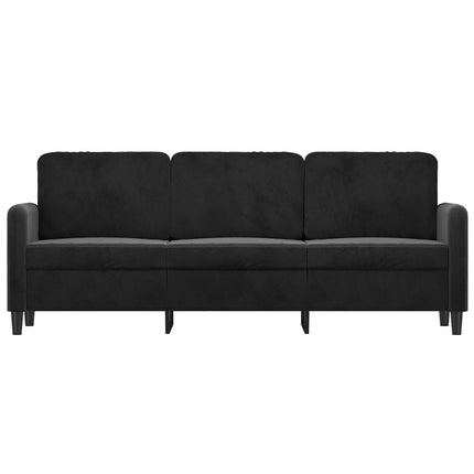 3-Seater Sofa Black 70.9" Velvet