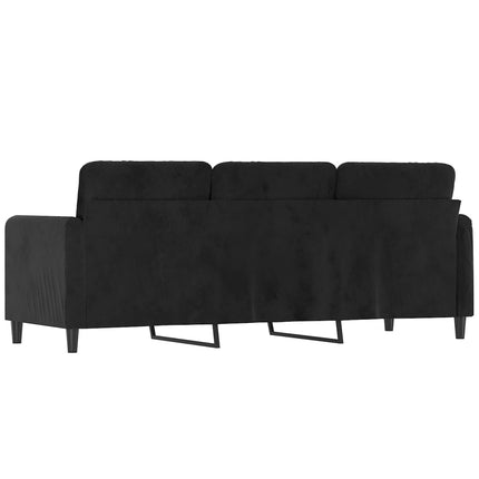 3-Seater Sofa Black 70.9" Velvet