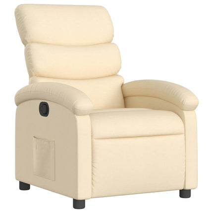 Recliner Chair Cream Fabric