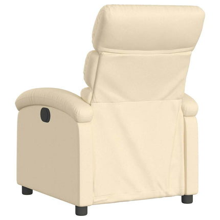 Electric Recliner Chair Cream Fabric
