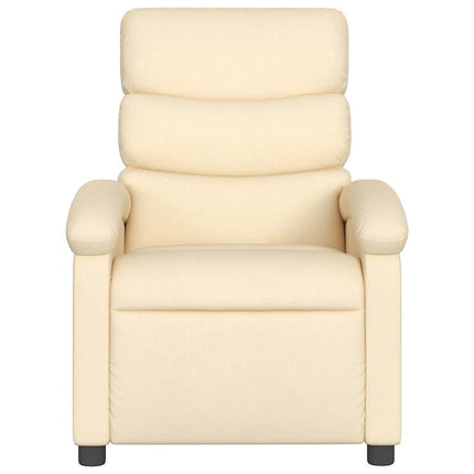 Electric Recliner Chair Cream Fabric