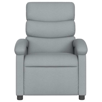 Electric Massage Recliner Chair Light Gray Fabric