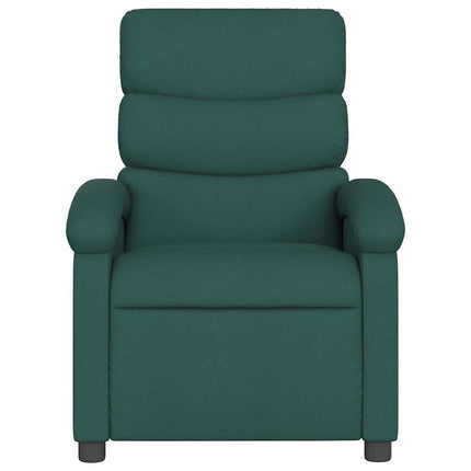 Electric Massage Recliner Chair Dark Green Fabric