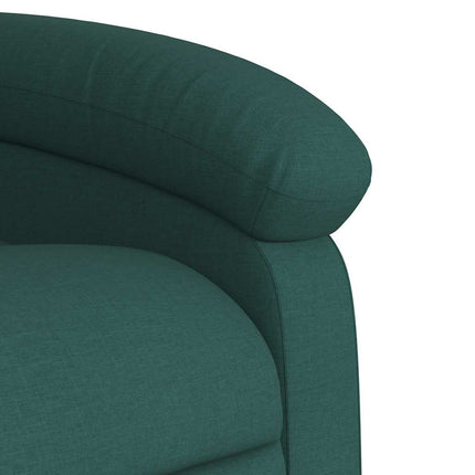 Electric Massage Recliner Chair Dark Green Fabric