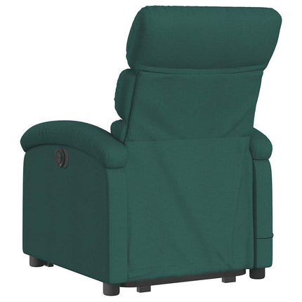 Electric Stand up Massage Recliner Chair Dark Green Fabric