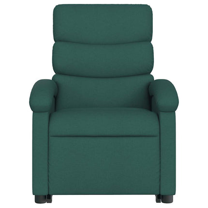 Electric Stand up Massage Recliner Chair Dark Green Fabric