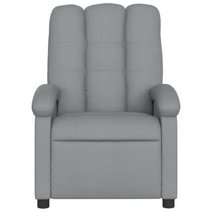 Electric Massage Recliner Chair Light Gray Fabric