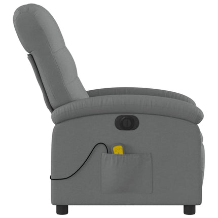 Electric Massage Recliner Chair Dark Gray Fabric