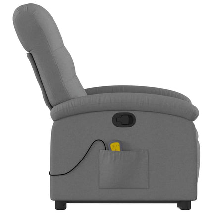 Stand up Massage Recliner Chair Dark Gray Fabric
