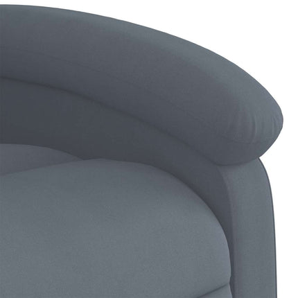 Electric Massage Recliner Chair Dark Gray Velvet