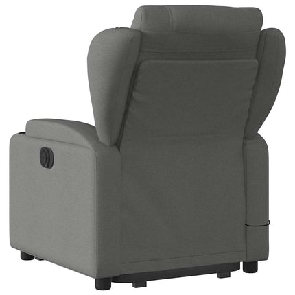 Stand up Massage Recliner Chair Dark Gray Fabric