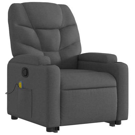 Stand up Massage Recliner Chair Dark Gray Fabric