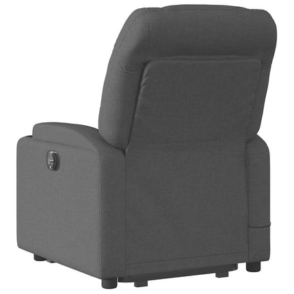 Stand up Massage Recliner Chair Dark Gray Fabric