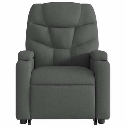 Stand up Massage Recliner Chair Dark Gray Fabric
