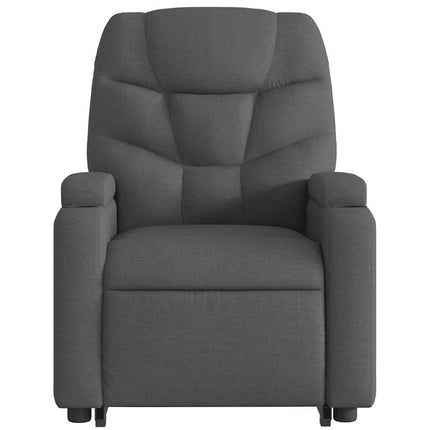 Electric Stand up Massage Recliner Chair Dark Gray Fabric