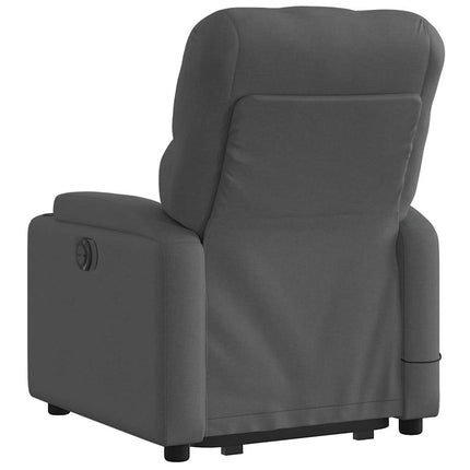 Electric Stand up Massage Recliner Chair Dark Gray Fabric