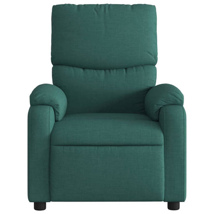 Massage Recliner Chair Dark Green Fabric