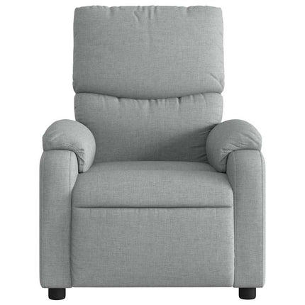 Electric Massage Recliner Chair Light Gray Fabric