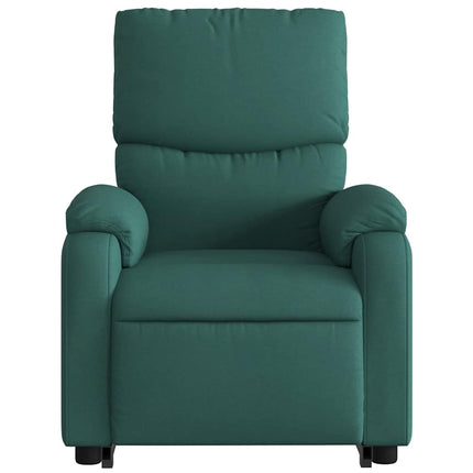 Electric Stand up Massage Recliner Chair Dark Green Fabric