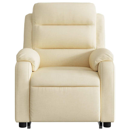 Stand up Massage Recliner Chair Cream Fabric