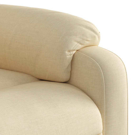 Stand up Massage Recliner Chair Cream Fabric