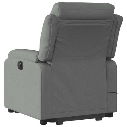 Electric Stand up Massage Recliner Chair Dark Gray Fabric