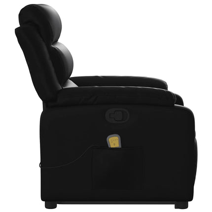 Stand up Massage Recliner Chair Black Faux Leather