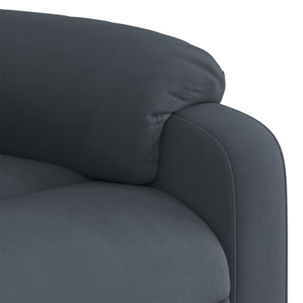 Massage Recliner Chair Dark Grey Velvet