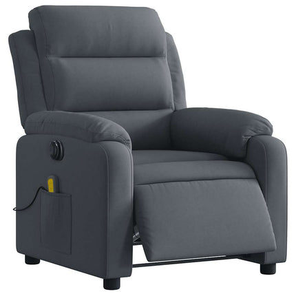 Electric Massage Recliner Chair Dark Gray Velvet