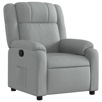 Recliner Chair Light Grey Fabric