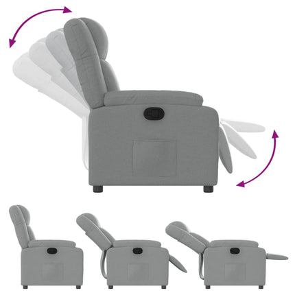 Recliner Chair Light Grey Fabric