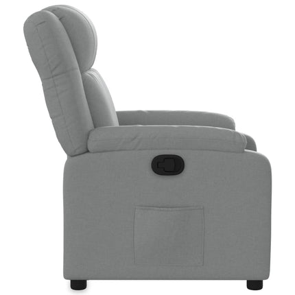 Recliner Chair Light Grey Fabric