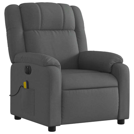 Electric Massage Recliner Chair Dark Gray Fabric