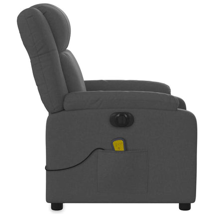 Electric Massage Recliner Chair Dark Gray Fabric