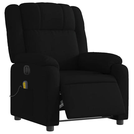 Electric Massage Recliner Chair Black Fabric