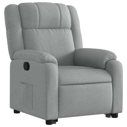 Stand up Recliner Chair Light Gray Fabric