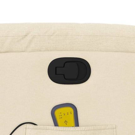 Massage Recliner Chair Cream Fabric