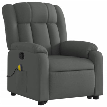 Stand up Massage Recliner Chair Dark Gray Fabric