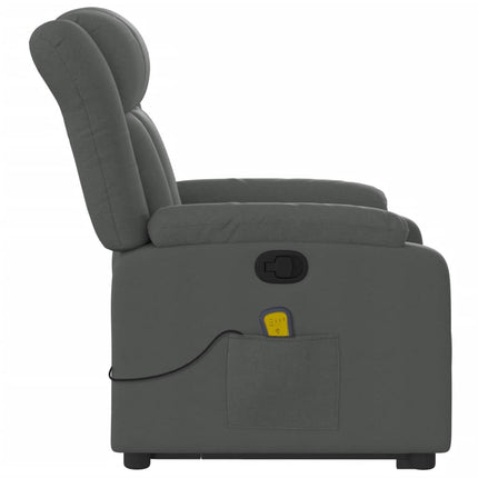 Stand up Massage Recliner Chair Dark Gray Fabric