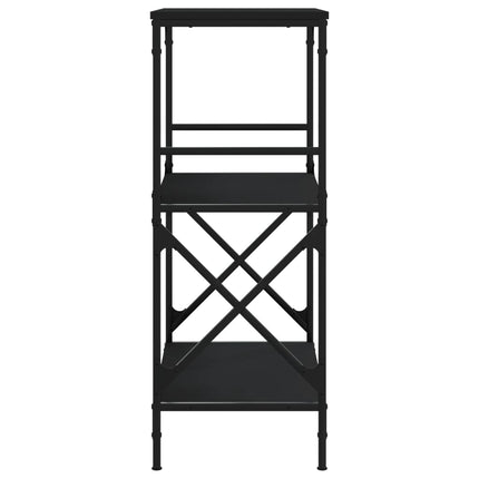 Bookcase 3-Tier Black 23.2"x13.8"x35.6" Engineered Wood