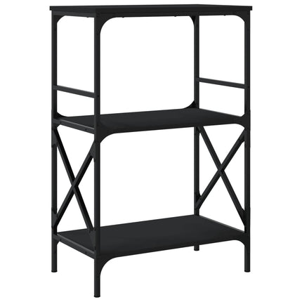Bookcase 3-Tier Black 23.2"x13.8"x35.6" Engineered Wood