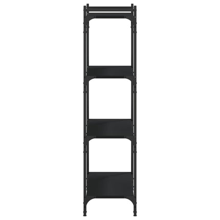 Bookcase 4-Tier Black 31.5"x11.8"x47.2" Engineered Wood