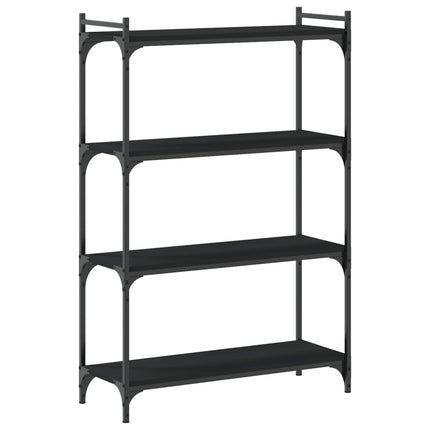 Bookcase 4-Tier Black 31.5"x11.8"x47.2" Engineered Wood