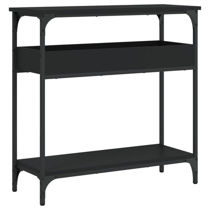 Console Table with Shelf Black 29.5"x11.4"x29.5" Engineered Wood