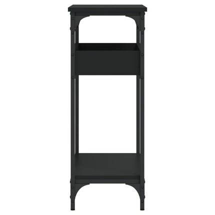 Console Table with Shelf Black 29.5"x11.4"x29.5" Engineered Wood